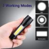 Small Sun 3 Mode Rechargeable Electric Small Compact Torch - Image 2