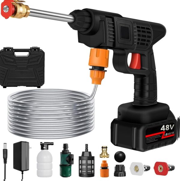 Cordless Portable Wireless High Pressure Car & Bike Water Washer Gun 48V